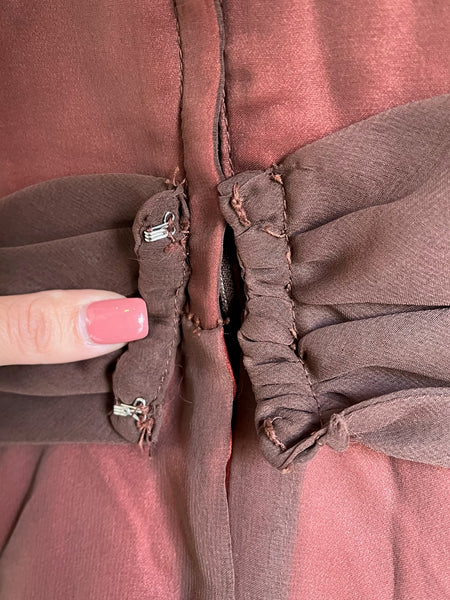 1970s Mocha Emma Domb Gown
