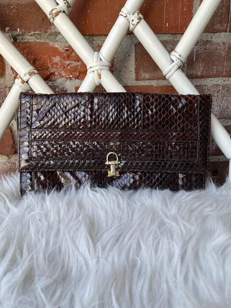 1970s Brown Snake Clutch