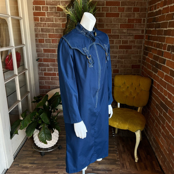 1970s Navy Trench Dress