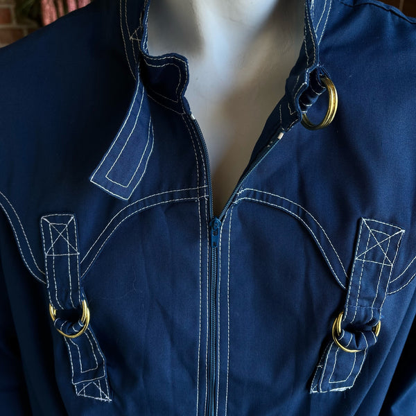 1970s Navy Trench Dress