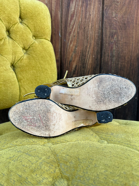 1980s Gold Mesh Shoes