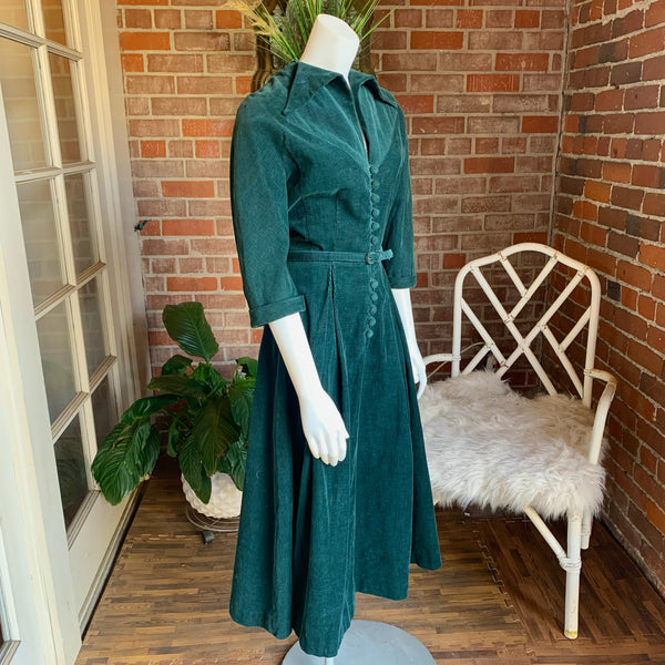 Late 1940s Jonathan Logan Corduroy Dress