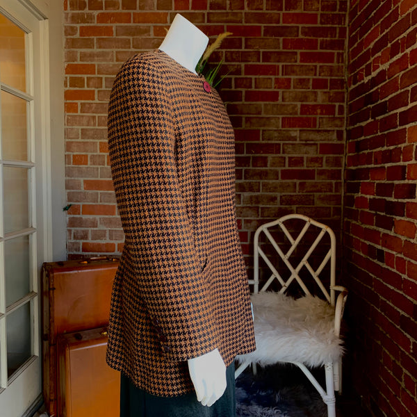 1990s Christian Dior Houndstooth Blazer