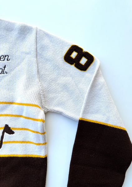 1986 Cheerleader Captain Eileen Sweater Music Notes “Eileen”
