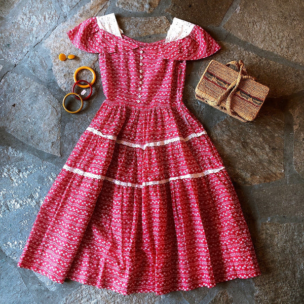 1930s Organdy Cotton Dress