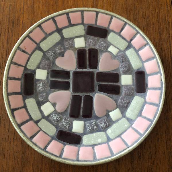 Mid Century Pastel Mosaic Trinket Dish