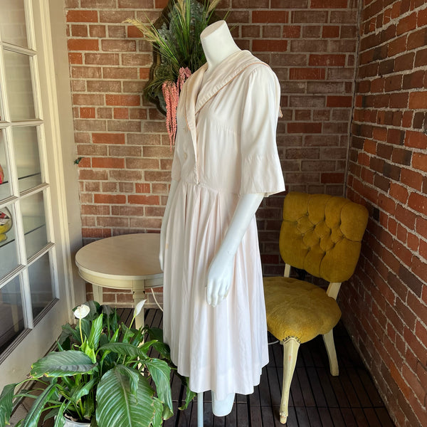 1950s Cream Sailor Collar Dress