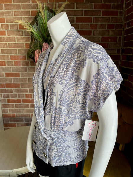 1990s Toile Blouse