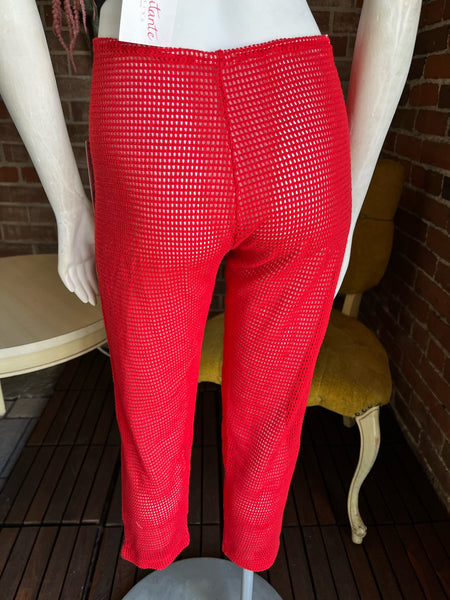 1980s Red Mesh Pants