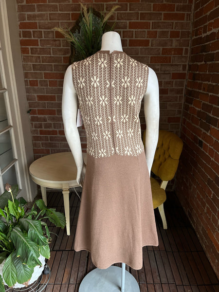 1960s Floral Knit Dress