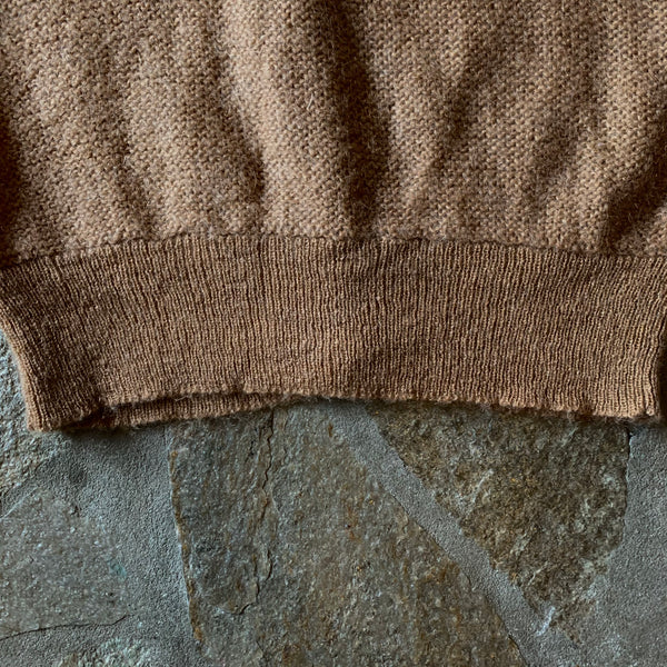 1980s Mohair and Plisse Caramel & Copper Sweater
