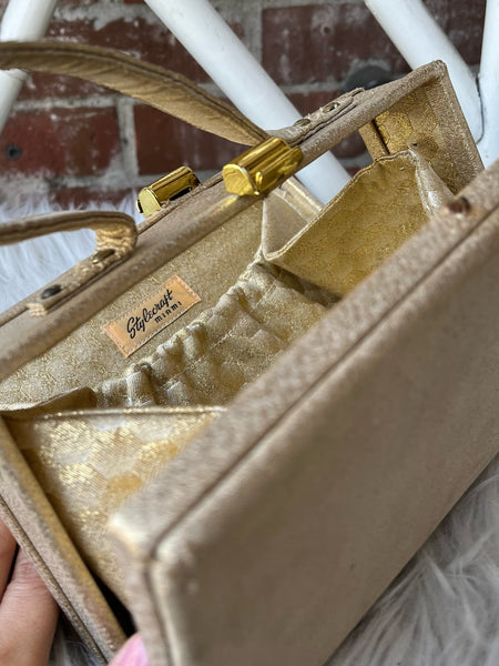 1960s Gold Lurex Box Purse