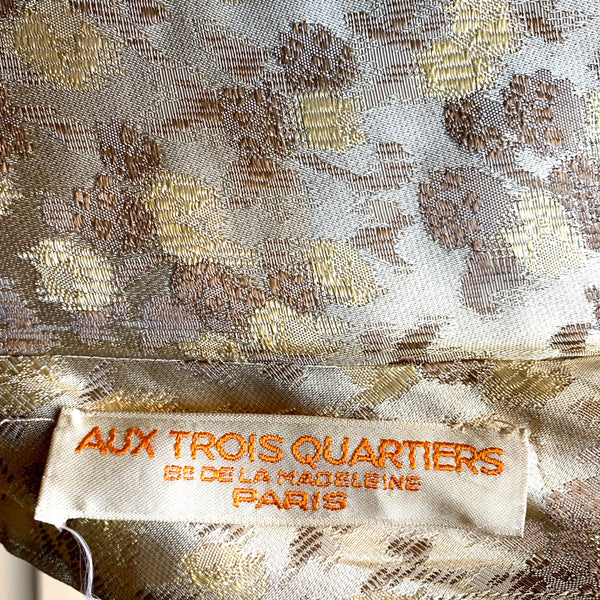 1960s Parisian Gold Brocade Dress