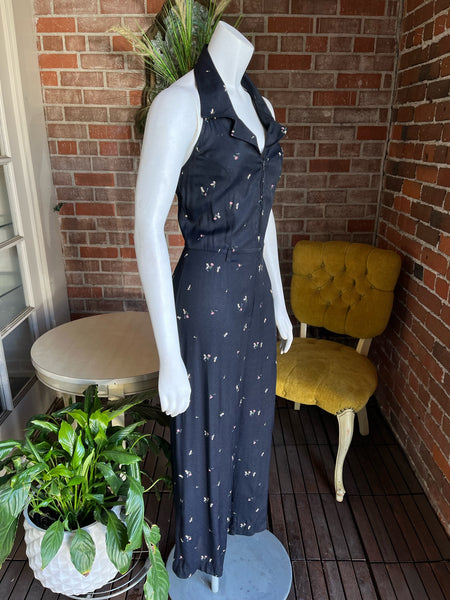 1990s does 1940s Jumpsuit Beach Pajamas