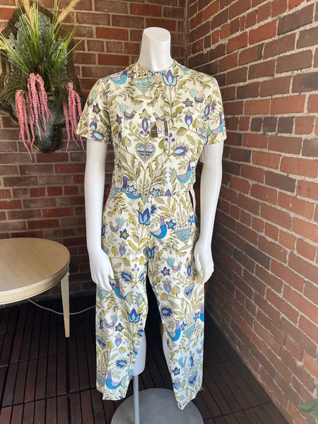 1960s Truly Regal Blouse and Pants Deadstock Set