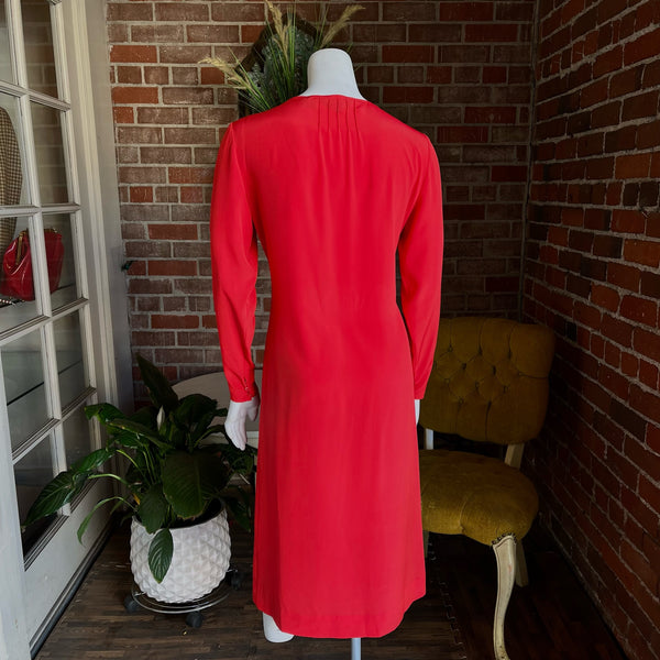 1980s Red Lanvin Dress