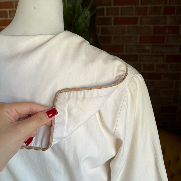 1950s Cream Sailor Collar Dress
