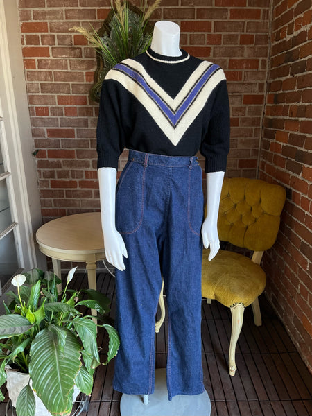 1950s Side Zip Sanforized Jeans 32”