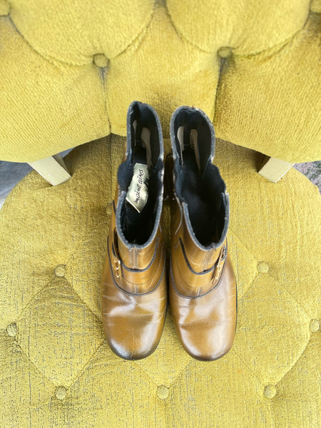 1960s Mod Gold Boots