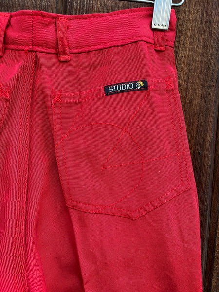 1970s Studio 54 Red Disco Pants