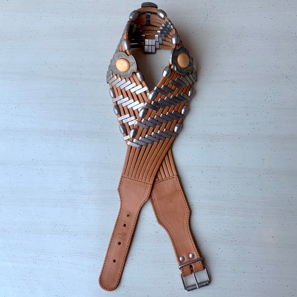 Metal Leather Belt