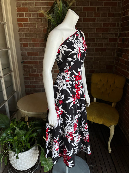 1980s does 1950s Tropical Dress
