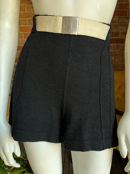1930s Black Swim Shorts