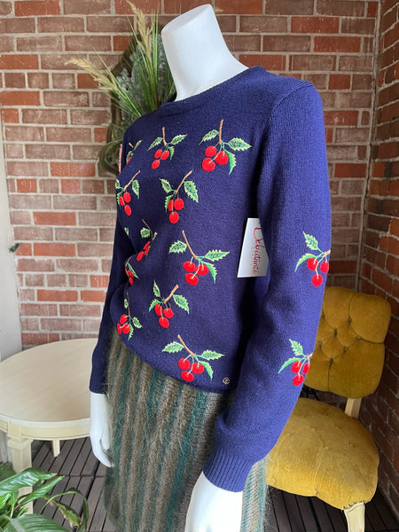 1960s Cherry Sweater