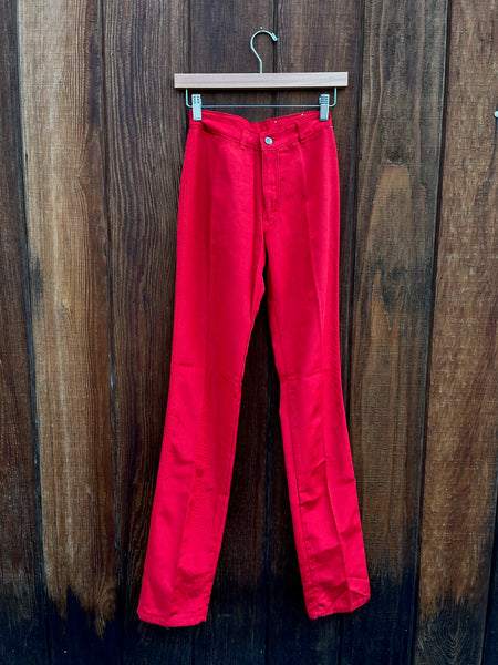 1970s Studio 54 Red Disco Pants