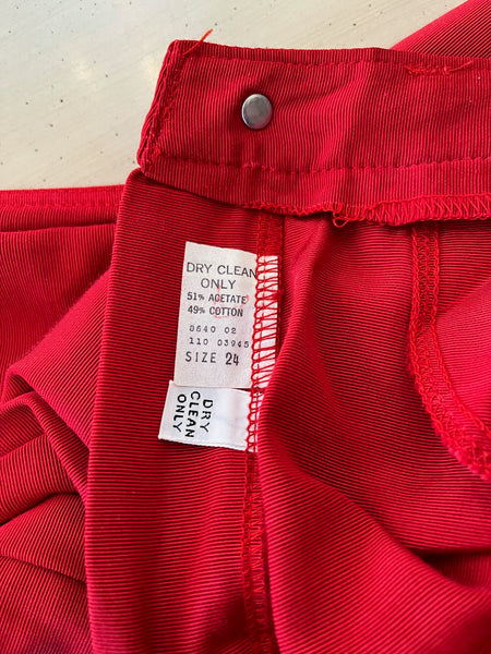 1970s Studio 54 Red Disco Pants