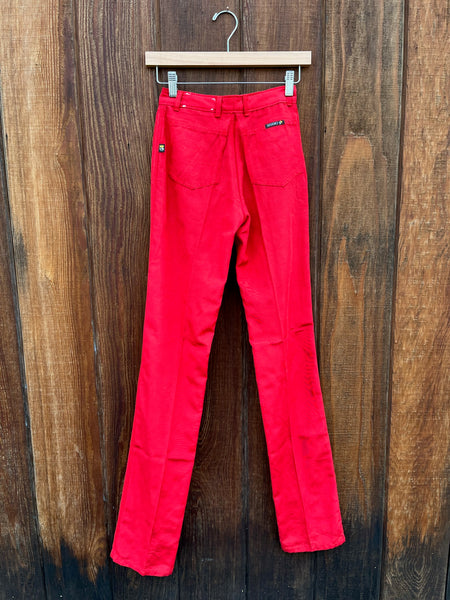 1970s Studio 54 Red Disco Pants