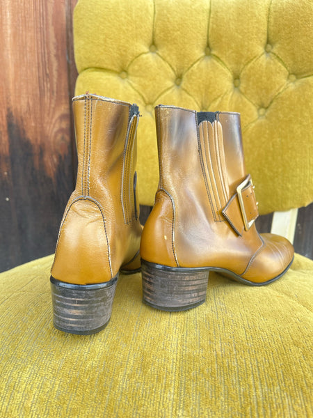 1960s Mod Gold Boots