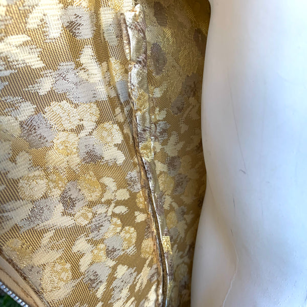 1960s Parisian Gold Brocade Dress