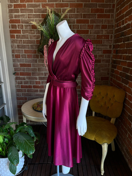 1970s does 1940s Cranberry Dress