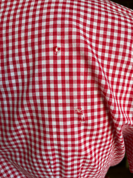 1950s Red Gingham Dress AS IS