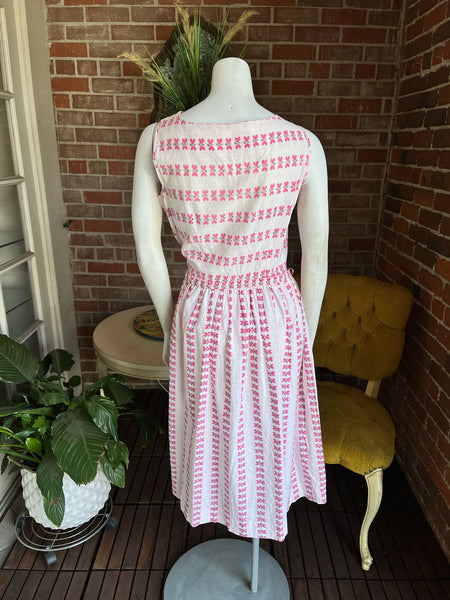 1960s Pink Butterfly Novelty Dress