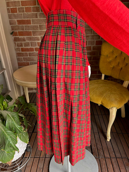 1950s Red Tartan Skirt