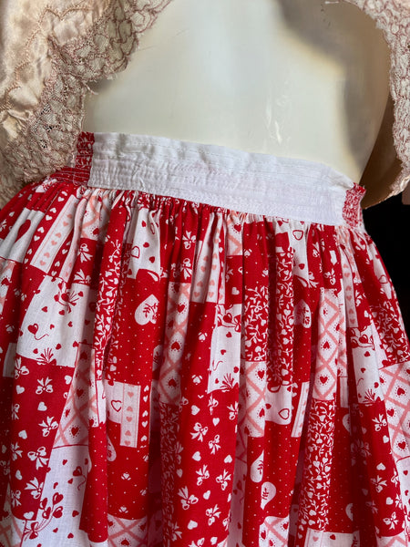1950s Heart Print Skirt