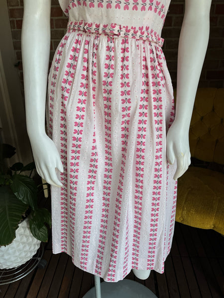1960s Pink Butterfly Novelty Dress