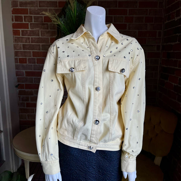 1980s Saint Germain Rhinestone Denim Jacket