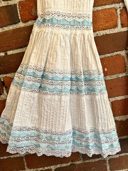 1960s Crop Top & Bell Bottom Pants  Mexican Set