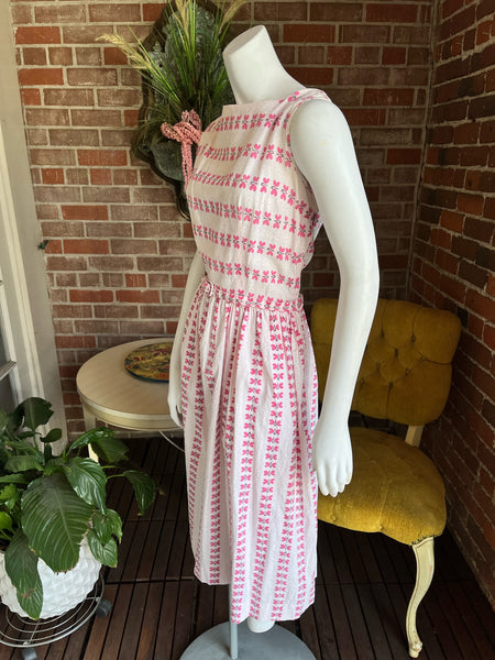 1960s Pink Butterfly Novelty Dress