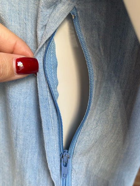 1980s Chambray Dress