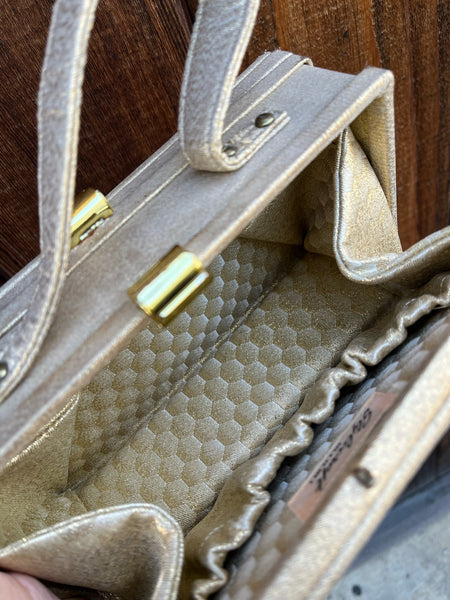 1960s Gold Lurex Box Purse