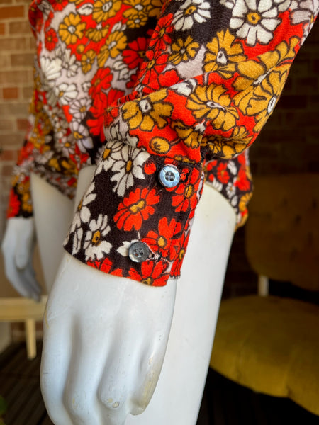 1970s Flower Power Leotard