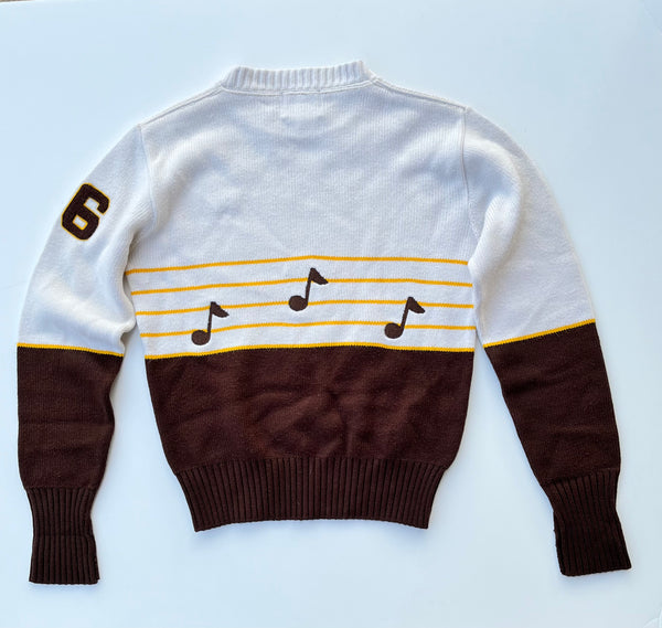 1986 Cheerleader Captain Eileen Sweater Music Notes “Eileen”