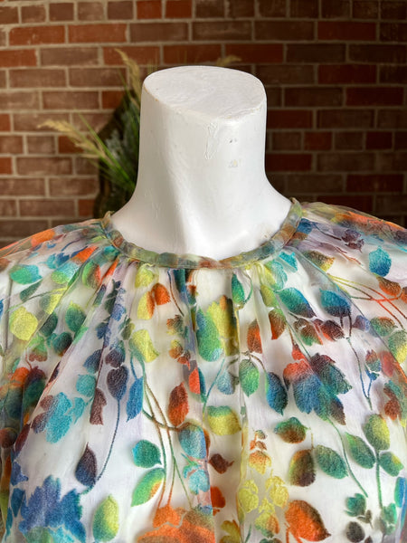 1960s Sheer Floral Dress