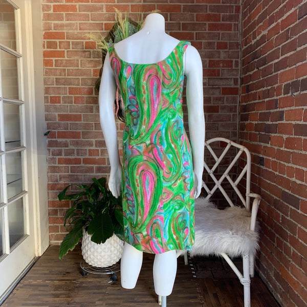 1960s Paisley Shift Dress