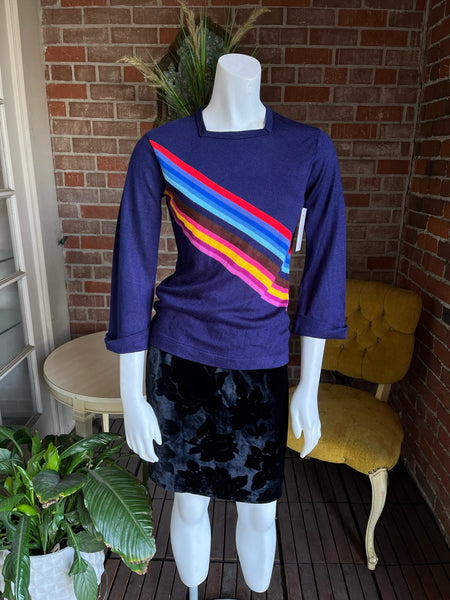 1970s Organically Grown Rainbow Sweater