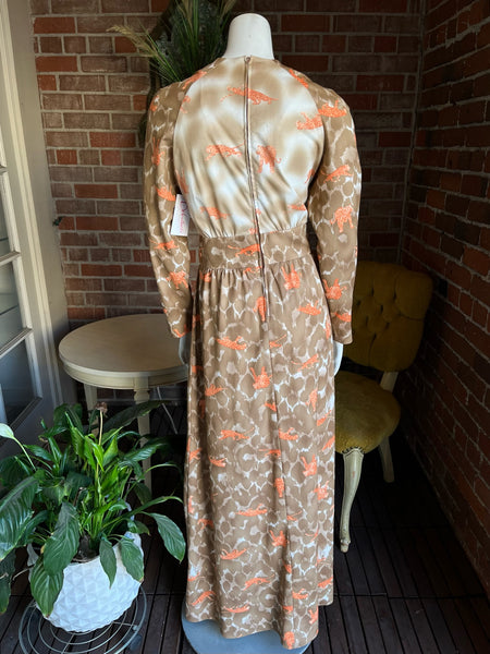 1970s Leopard Print Jersey Dress